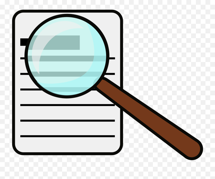 Magnifying Glass Document Magnification - Magnifying Glass Detective Clipart Emoji,Find The Emoji Magnifying Glass