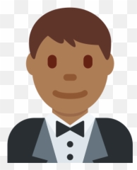 Man In Tuxedo Emoji With Medium - Boy Wearing Black Emoji,Hiking Emoji