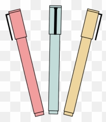 Cute Pen Markers - Clip Art Emoji