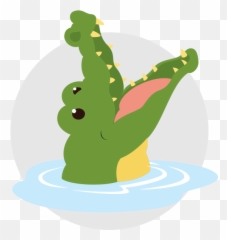 Level 1 Crocodile - Mouth Open Clip Art Emoji