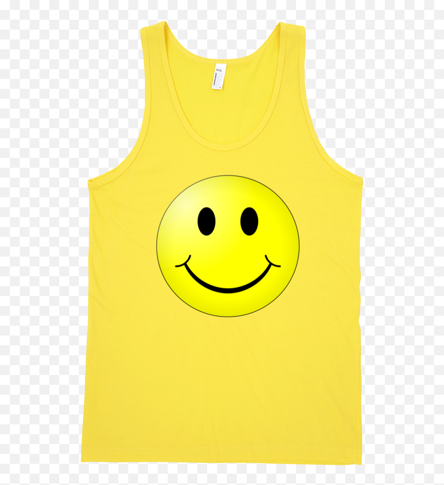 Smiley Fine Jersey Tank Top Unisex - Sleeveless Shirt Emoji,Emoji Tank