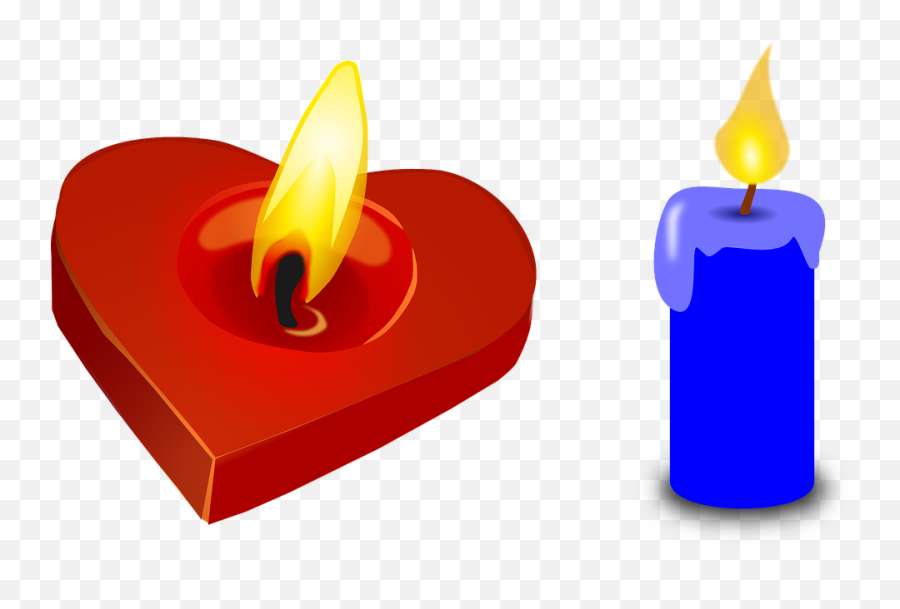 Candle Heart Valentine - Valentine Candles Png Emoji,Fire Emotion