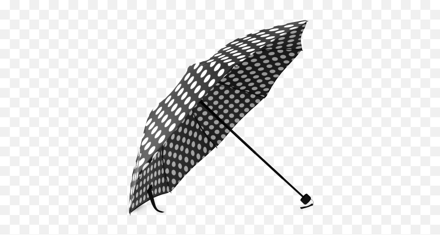 Polka Dot Black White Foldable Umbrella - Purple Umbrella With Penguin Emoji,Black Umbrella Emoji