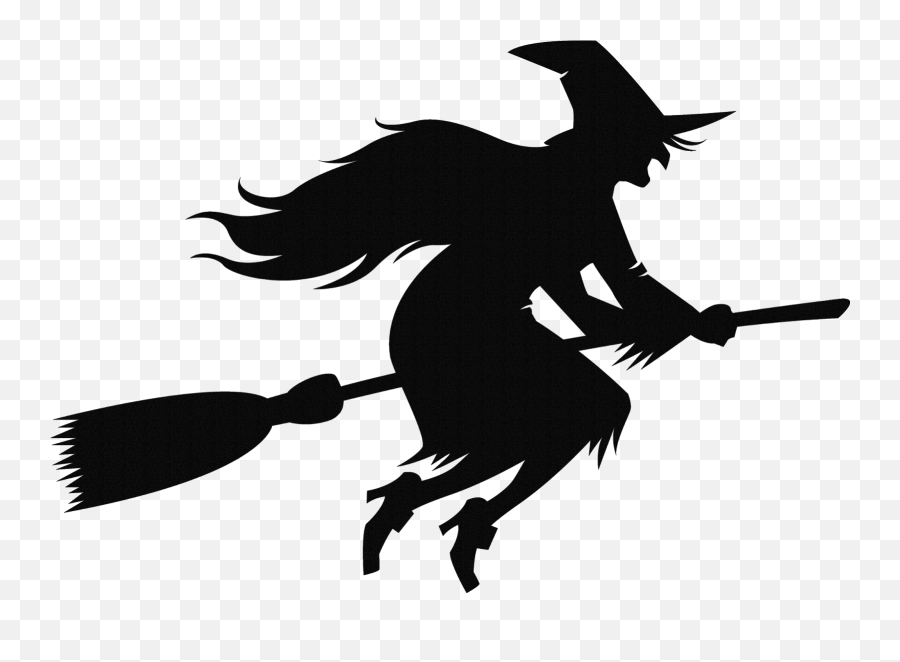 Halloween - Transparent Background Witch On Broomstick Png Emoji,Broom Emoji Facebook