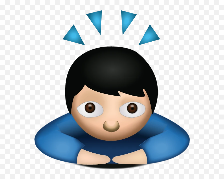 Download Man Bowing Emoji - Bowing Emoji Png,Bow Emoji