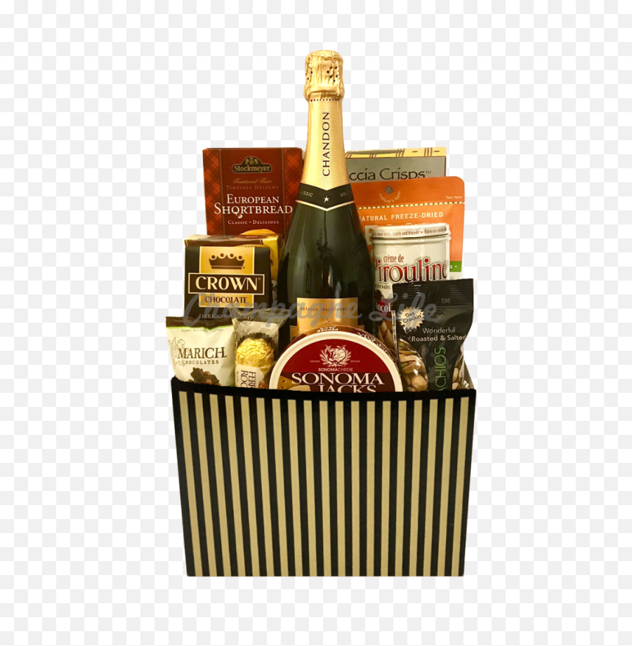 Candy Gifts - Champagne Life Gift Baskets Champagne Gift Box Png Emoji,Basket Emoji