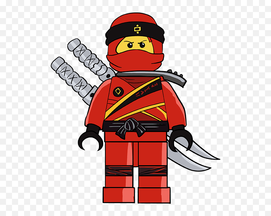How To Draw Kai From Ninjago - Really Easy Drawing Tutorial Lego Ninjago Drawing Easy Emoji,Fireman Emoji