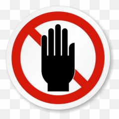 Free Prohibited Sign Transparent - Don Touch Png Emoji