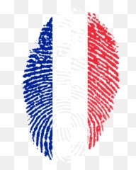 Free French Flag Transparent Background Download Clip - France Fingerprint Emoji