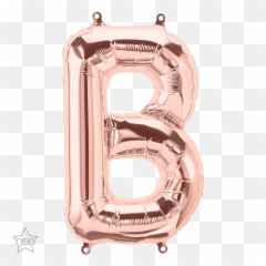 16 Letter - B Rose Gold Shape Qualatex Foil Balloon Letter B Balloon Rose Gold Emoji,Rose Gold Emoji