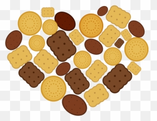 Cookies In A Heart Shape Clipart - Dot Emoji