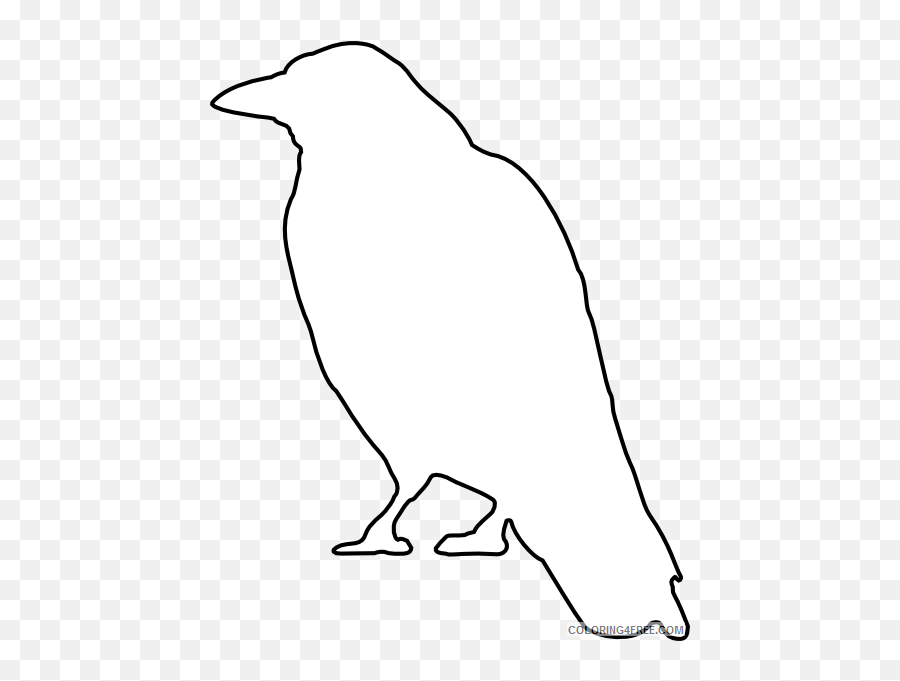 Crow Coloring Pages Crow 102 Png - Printable Crow Coloring Page Emoji,Crow Emoji