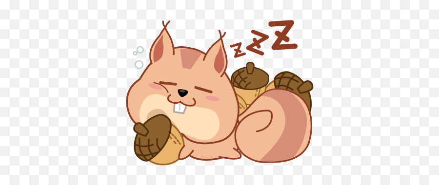 Kwipi Squirrel Love Acorn - Soft Emoji,Squirrel Emoticon