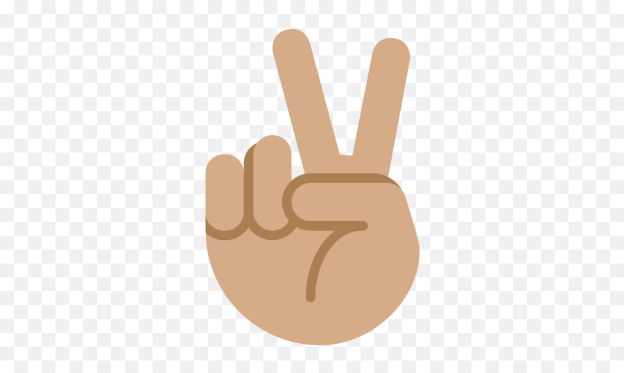 Victory Hand Emoji With Medium Skin Tone Meaning And - Peace Emoji Transparent Background,Dove Emoji