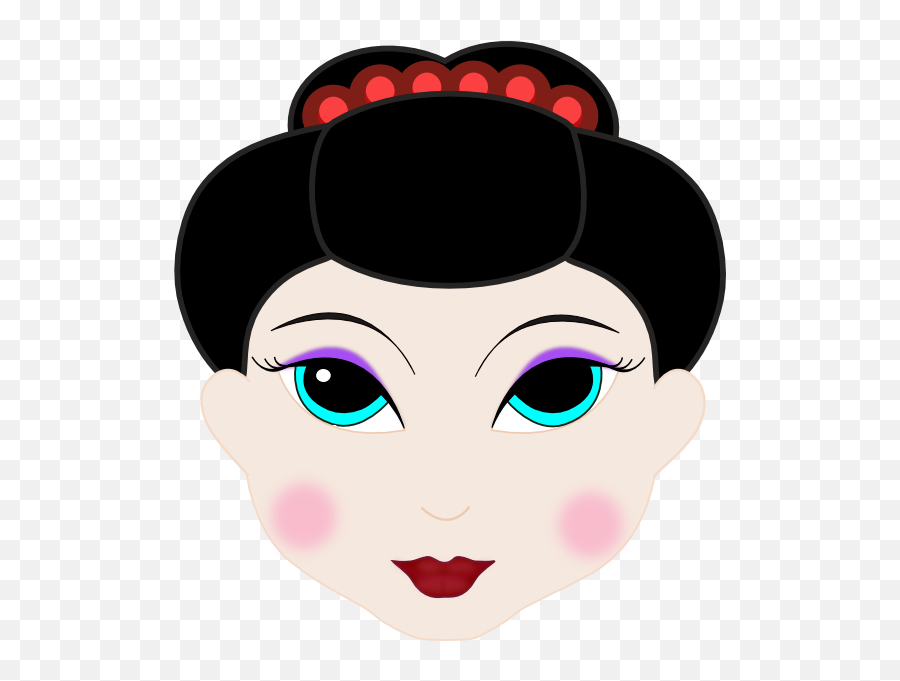 Geisha Face Clip Art - Png Download Full Size Clipart Japanese Face Clipart Emoji,Chinese Girl Emoji