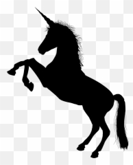 Black Unicorn Horn Horse Equine - Shadow Of A Emoji