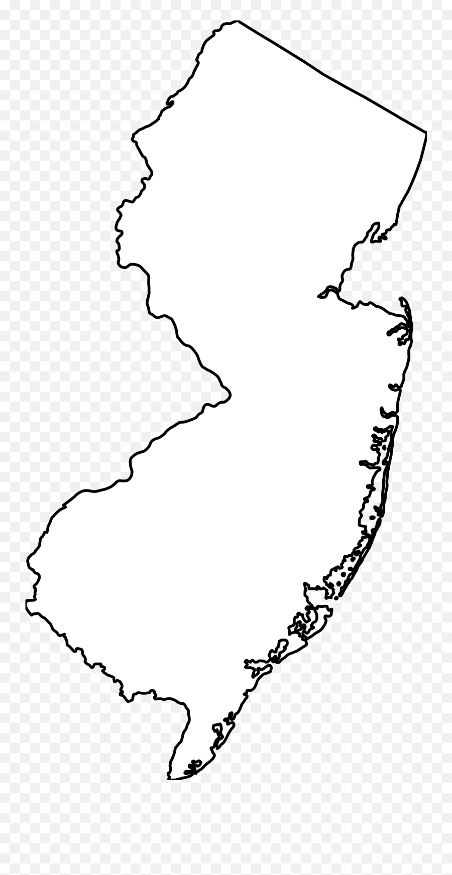 New Jersey Outline Map - New Jersey Outline Png Emoji,New Jersey Emoji