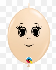 Feminine Face Latex Balloons - Animated With Emoji