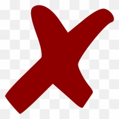 Dark Red X - Transparent Background Red X Mark Emoji,Ice Cube Emoji