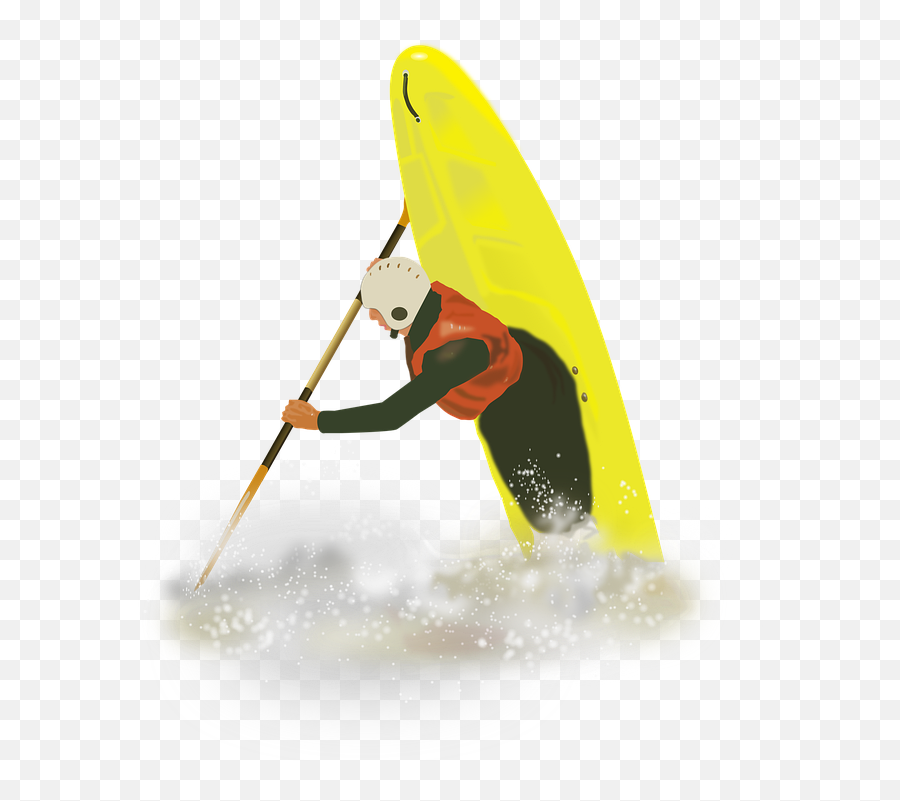 Kayak White Water Canoe Acrobatics - Paddle Emoji,Wave Emoji Png