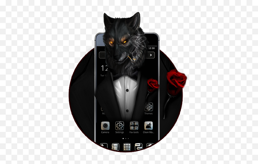 Crook Gangster Wolf Theme - Black Cat Emoji,Gangster Emoji
