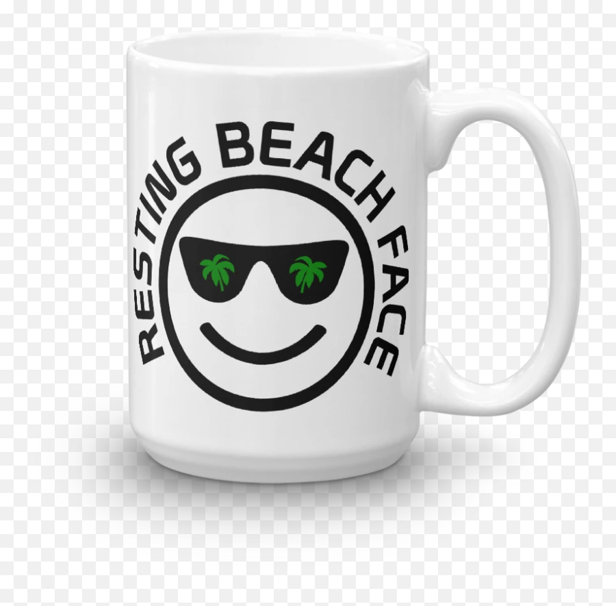 Resting Beach Face Mug - Coffee Cup Emoji,Proud Emoticon