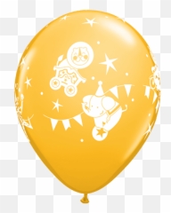 25 x 11 Qualatex Latex Balloons - Circus Parade Festive Emoji
