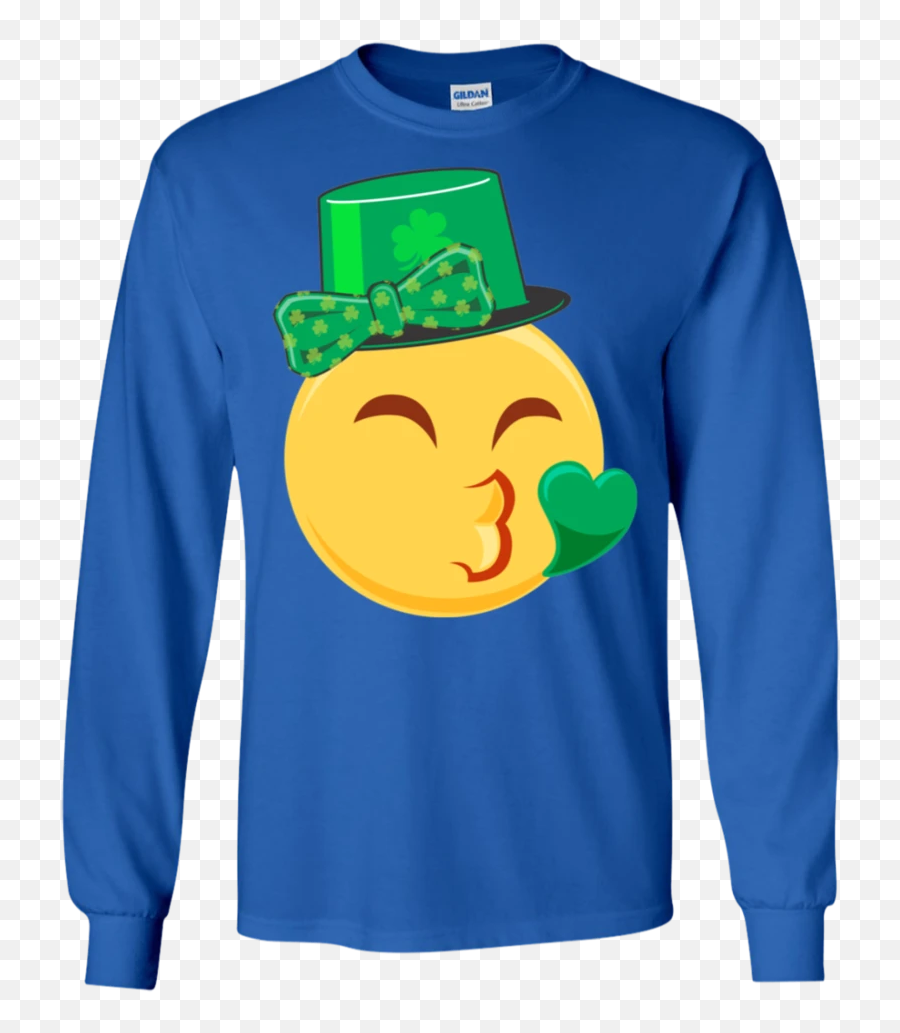Emoji Saint Patricks Day Shirt Girls Green Heart Eyes Bow Ls,Emoji 56