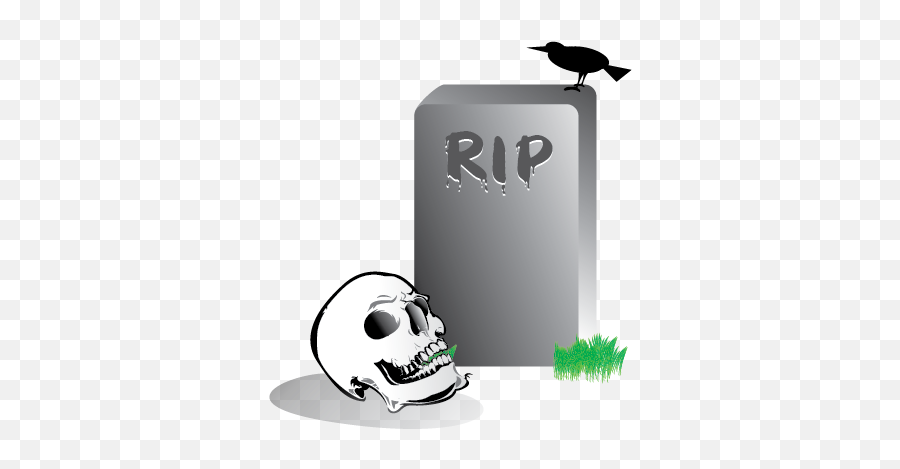 Halloween Scary Black Crow Grave - Icon Emoji,Crow Emoticon