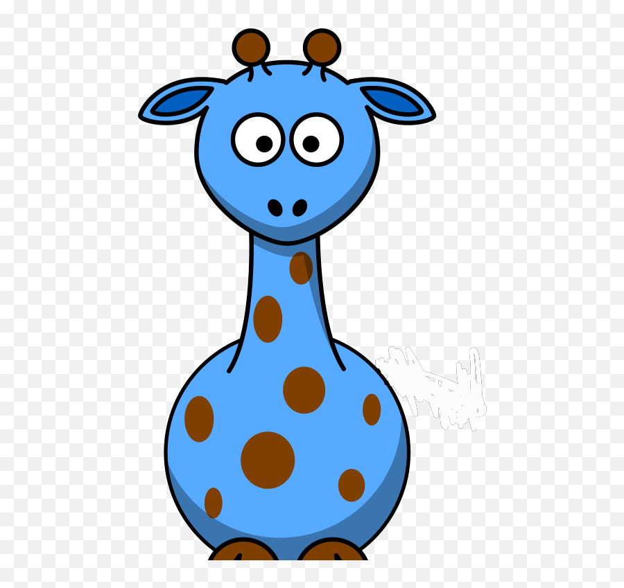 Blue Giraffe Png Svg Clip Art For Web - Download Clip Art Transparent Cartoon Giraffe Emoji,Giraffe Emoji
