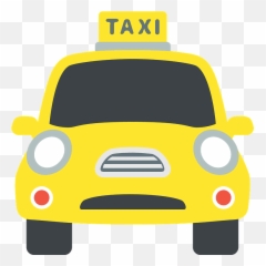 Oncoming Taxi Emoji Clipart - Taxi Emoji Transparent,Taxi Emoji