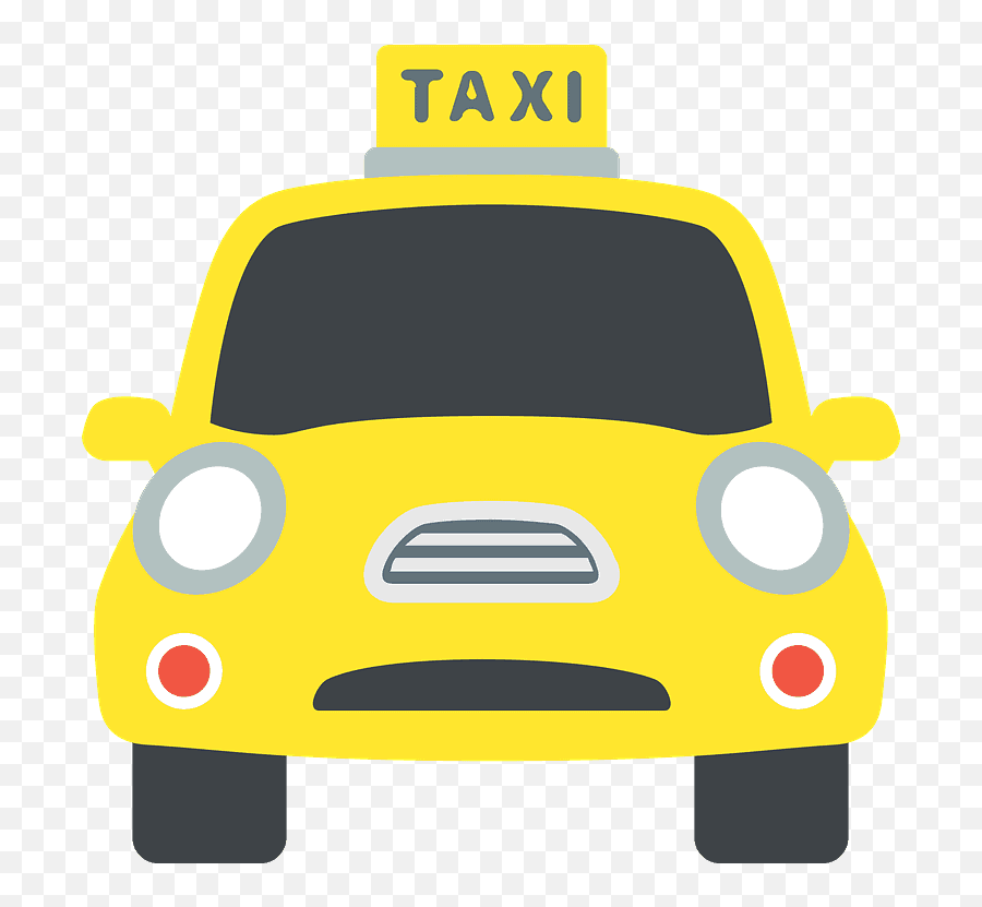 Oncoming Taxi Emoji Clipart - Taxi Emoji Transparent,Taxi Emoji