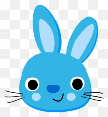 Easter Bunny Face Clipart Images - Blue Bunny Clipart Emoji,Easter Emoji