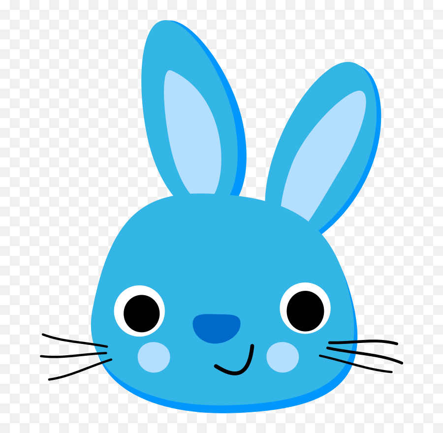 Easter Bunny Face Clipart Images - Blue Bunny Clipart Emoji,Easter Emoji