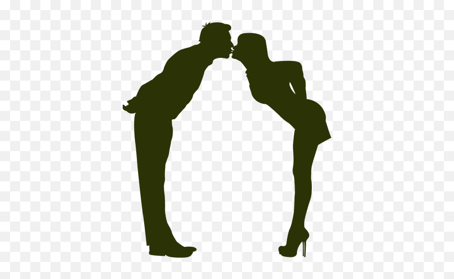 Couple Kissing Silhouette 4 - Transparent Png U0026 Svg Vector File Kiss Emoji,Couple Kissing Emoji