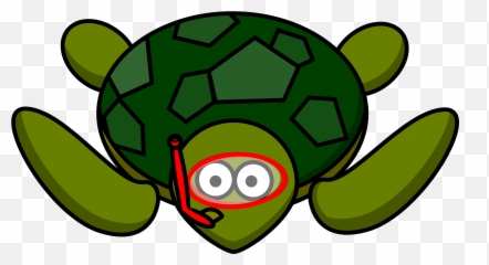 Turtle In A Swimming Mask Clipart - Cartoon Turtle Clipart Emoji,Sea Turtle Emoji