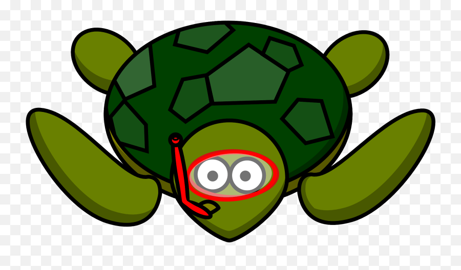 Turtle In A Swimming Mask Clipart - Cartoon Turtle Clipart Emoji,Sea Turtle Emoji