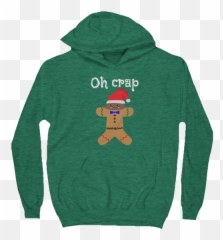 Funny Ginger Breadman Design - Hooded Emoji