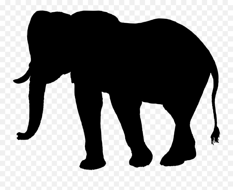Elephant Clipart Silhouette Elephant Silhouette Transparent - Elephant Clip Art Black Emoji,Elephant Emoji