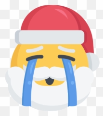 Christmas Crying Emoji Sad Santa Free Icon Of Emojis - Wink Face