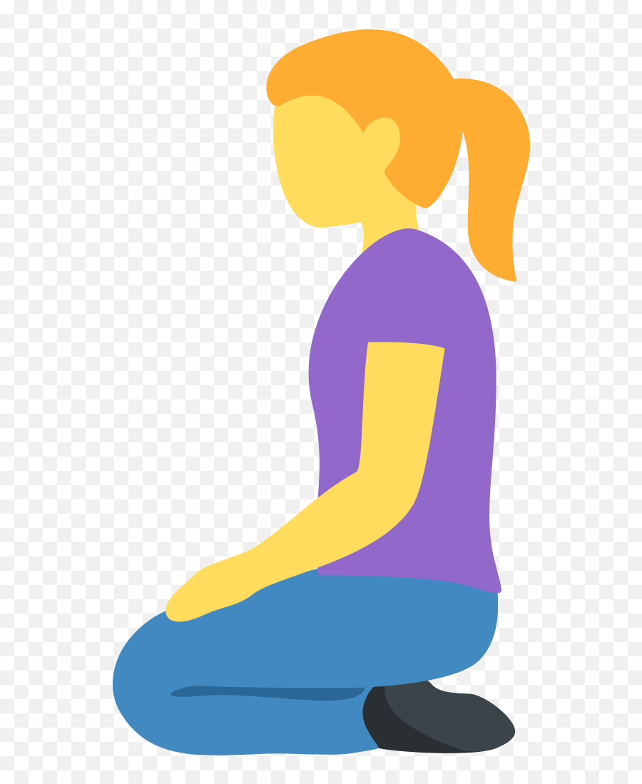 Twemoji12 1f9ce - Kneeling Emoji,Kneeling Emoji
