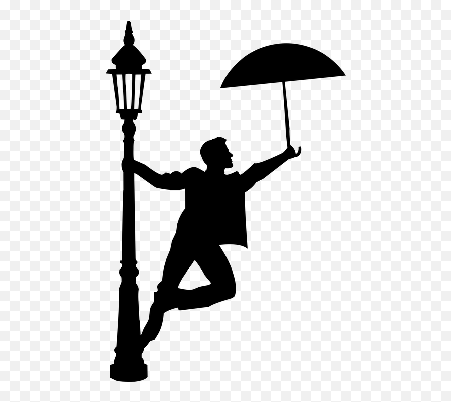 Rain Dancing Silhouette - Singing In The Rain Clipart Emoji,Pole Dancer Emoji