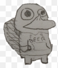 Platypus Chilling Beer Stand - Cartoon Emoji,Platypus Emoji
