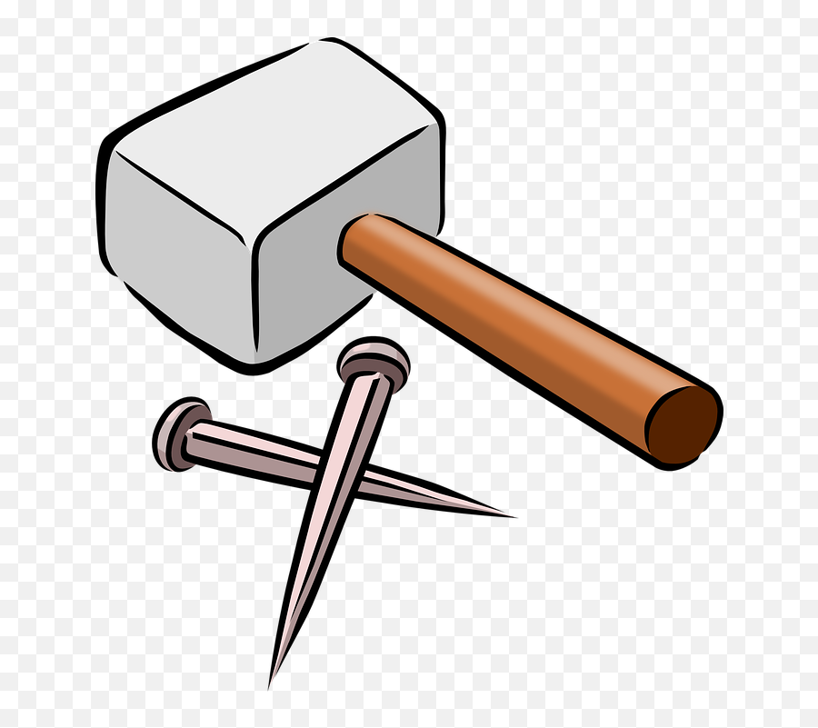 Nails Hammer Woodwork - Hammer And Nails Cartoon Emoji,Judge Gavel Emoji