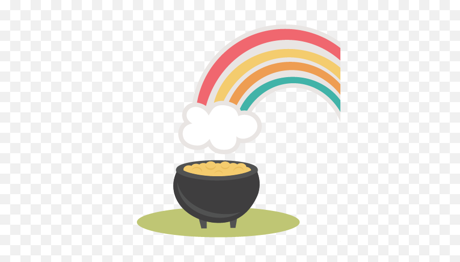 St - Clipart Cute Pot Of Gold Rainbow Emoji,St Patrick's Day Emoji Copy And Paste