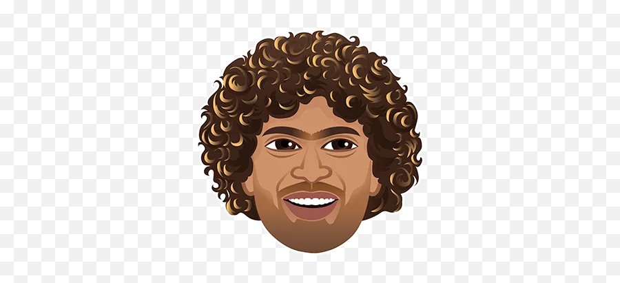 Lasith Malinga Emojis - Cartoon,Brown Hair Emoji