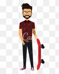 Young Man With Skateboard Casual Avatar - Avatar Young Male Vectors Emoji,Skateboard Emoticon