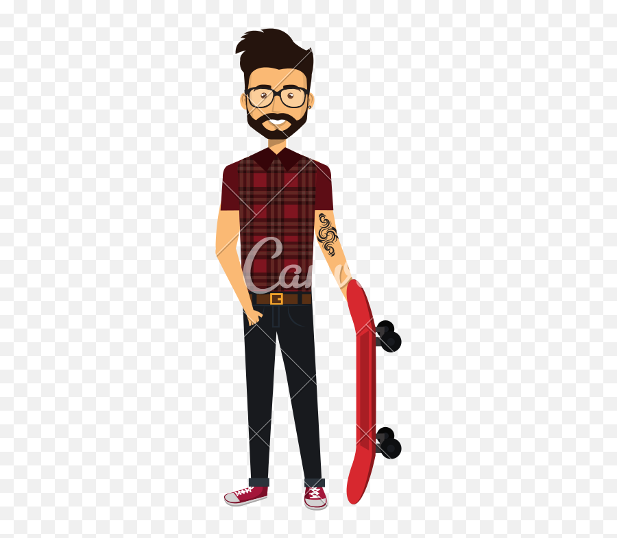 Young Man With Skateboard Casual Avatar - Avatar Young Male Vectors Emoji,Skateboard Emoticon
