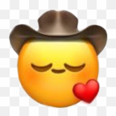 Trending Howdy Stickers - Cowboy Emoji With Heart