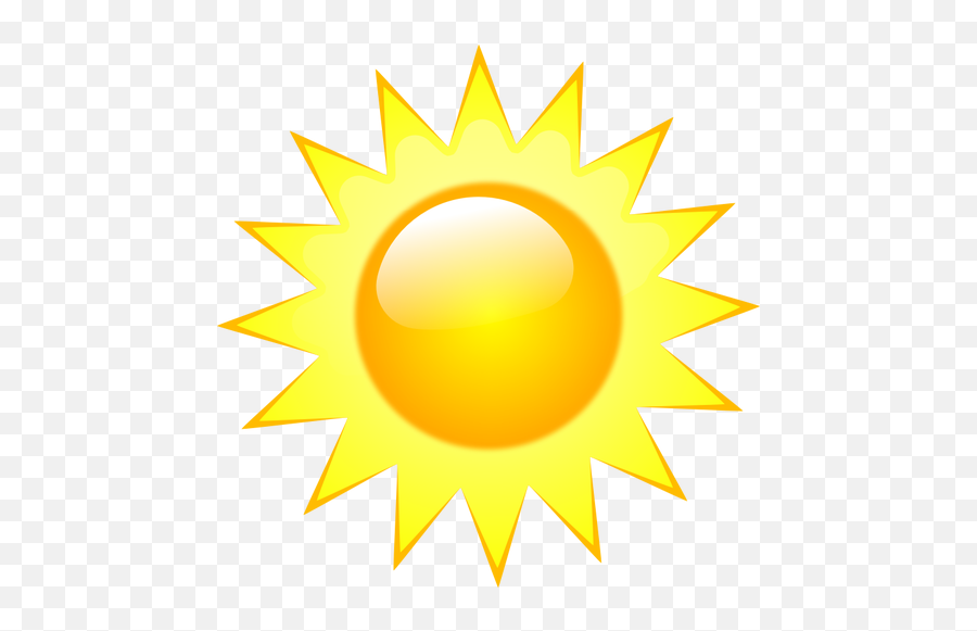 Vector Image Of Weather Forecast Color Symbol For Sunny Sky - Weather Clip Art Sunny Emoji,Nature Emojis